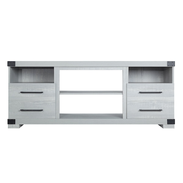 Manhattan Comfort Richmond 60" TV Stand with 2 Drawers and 4 Shelves in Grey TVFP1-GY - main